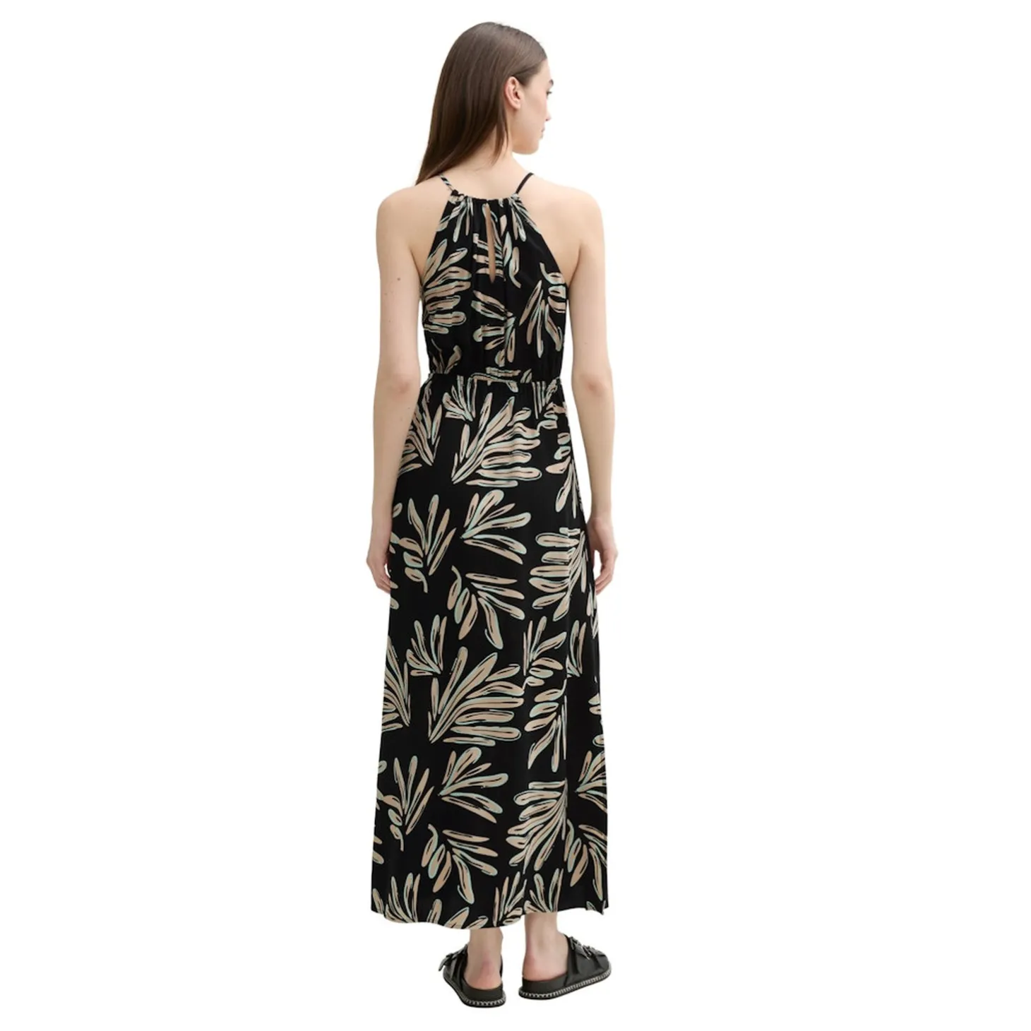 American neckline maxi dress