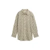Blouse longstyle with linen