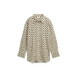 Blouse longstyle with linen