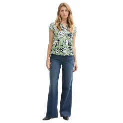 Blouse printed shortsleeve