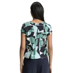 Blouse printed shortsleeve