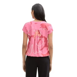Blouse printed shortsleeve