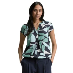 Blouse printed shortsleeve