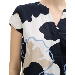 Blouse printed shortsleeve
