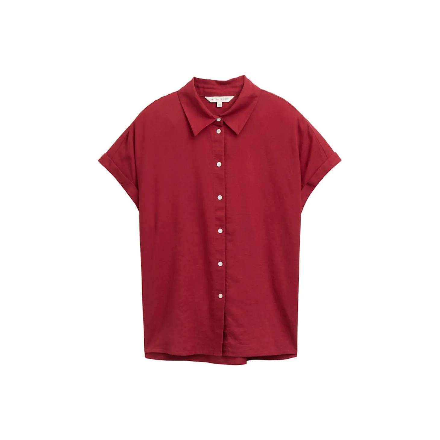 Blouse shortsleeve with linen