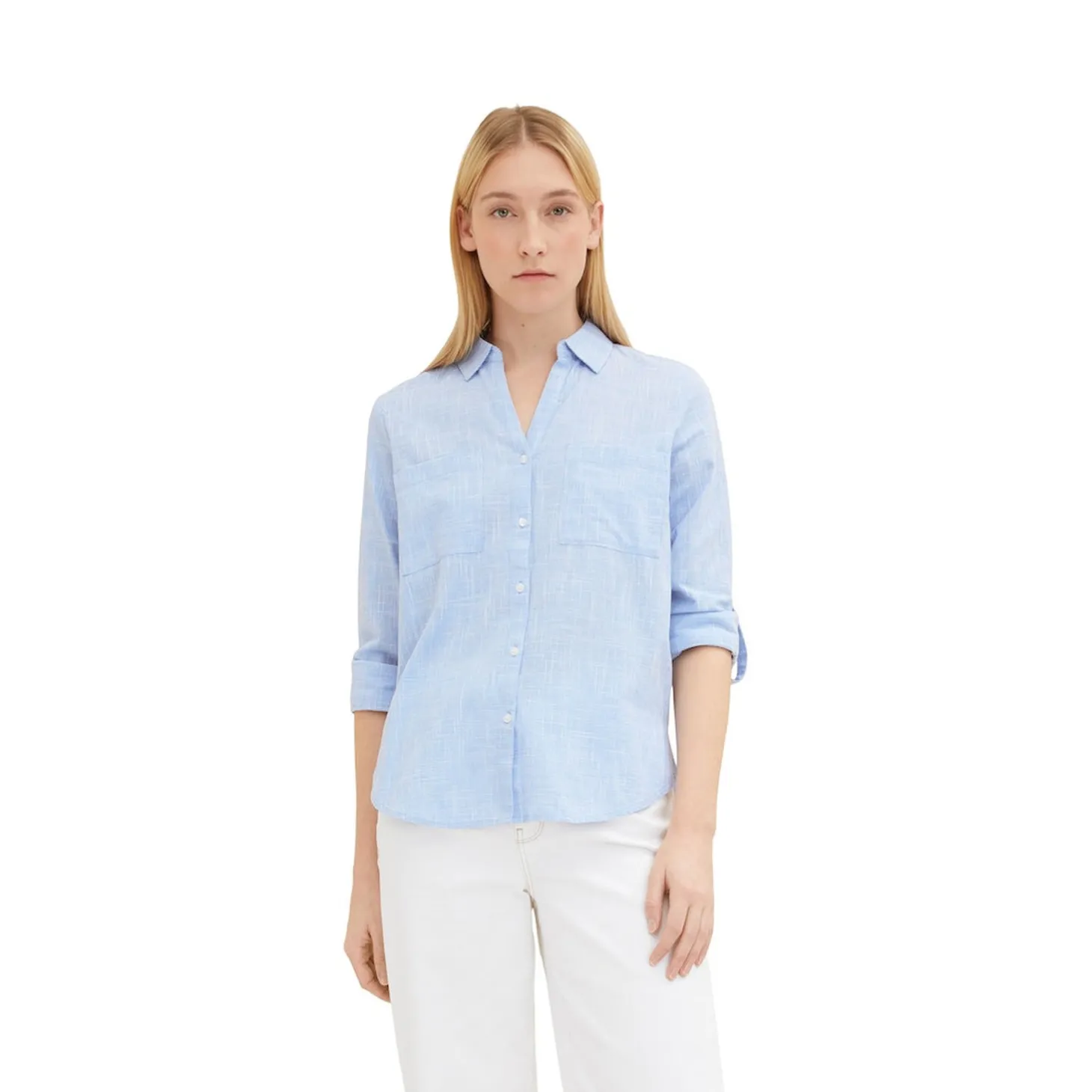 Blouse with slub structure