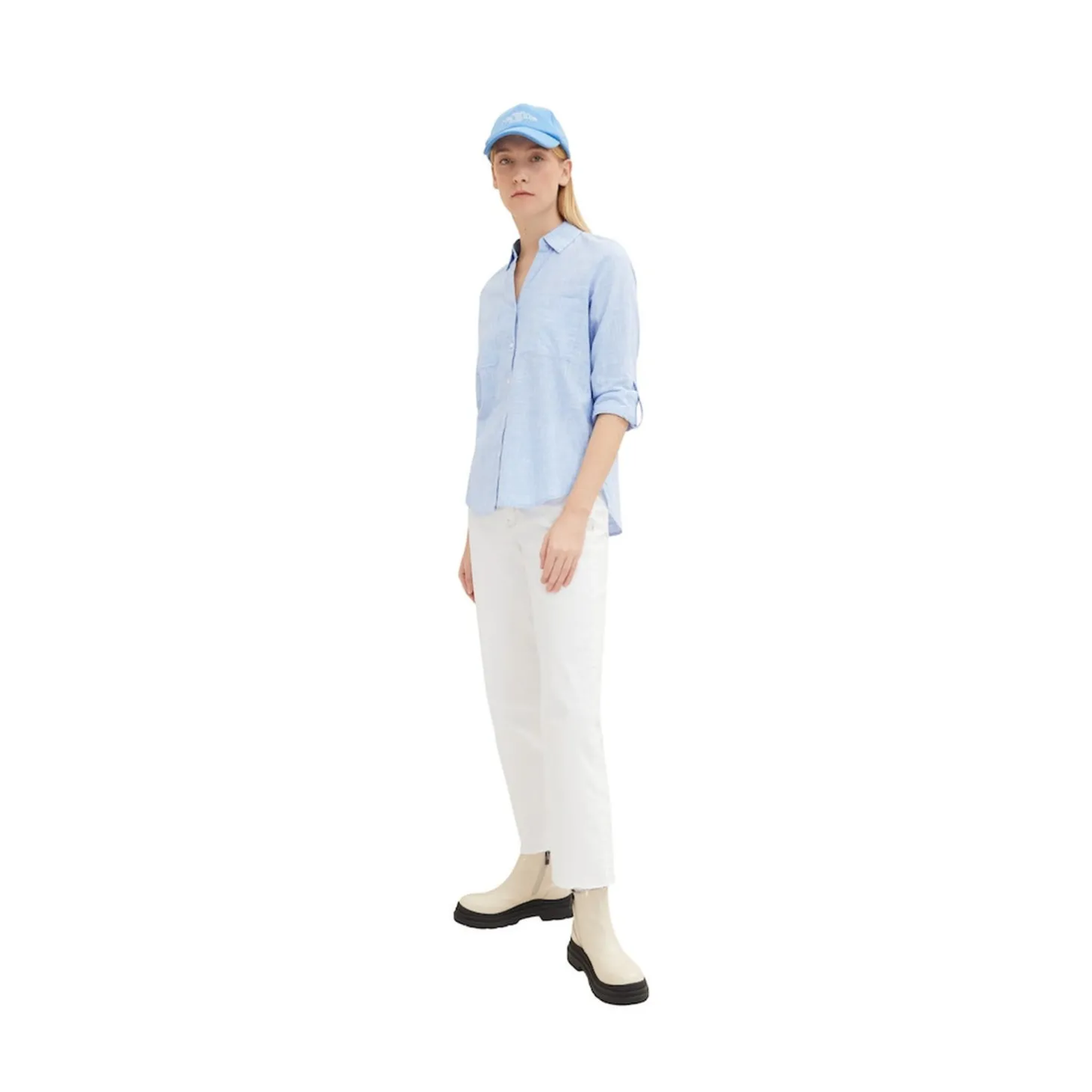 Blouse with slub structure
