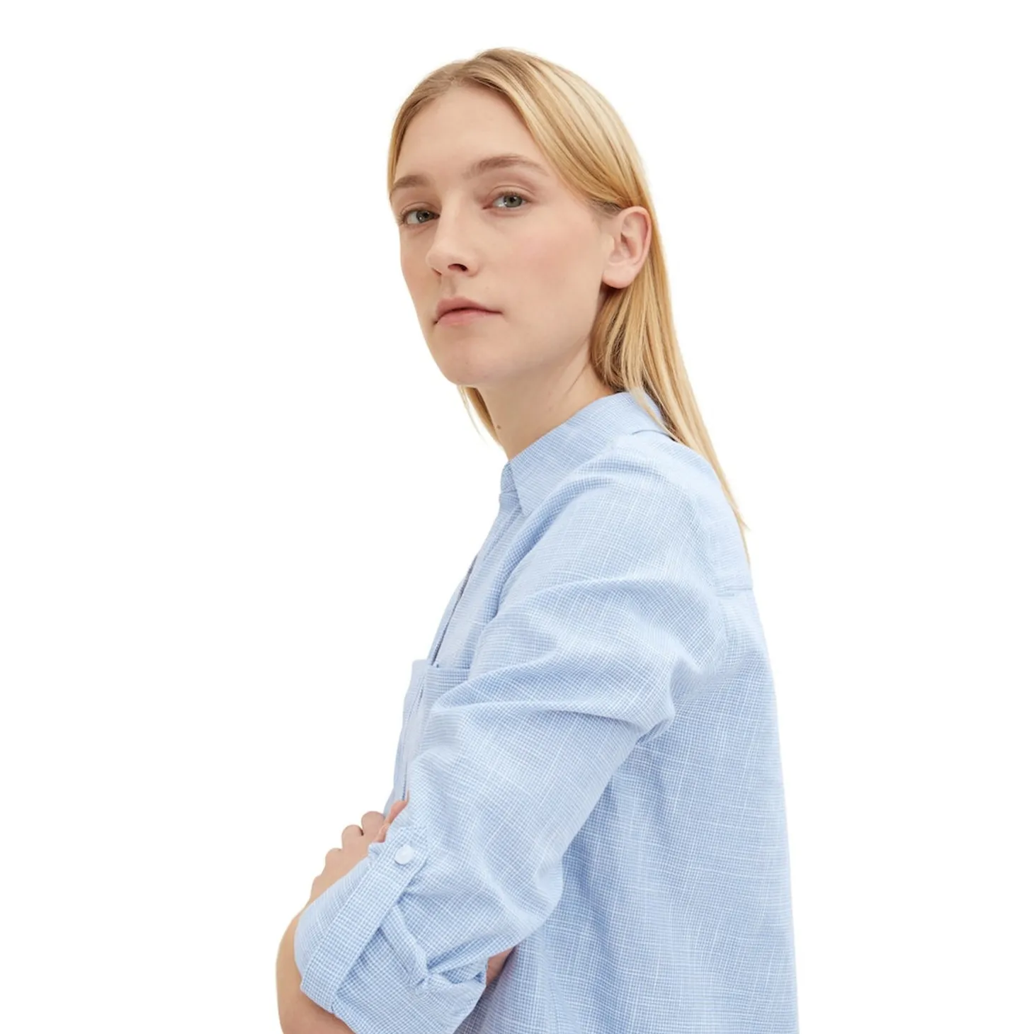 Blouse with slub structure