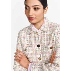 Boxy jacket with shirt collar