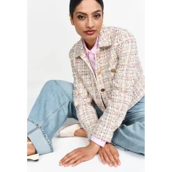 Boxy jacket with shirt collar