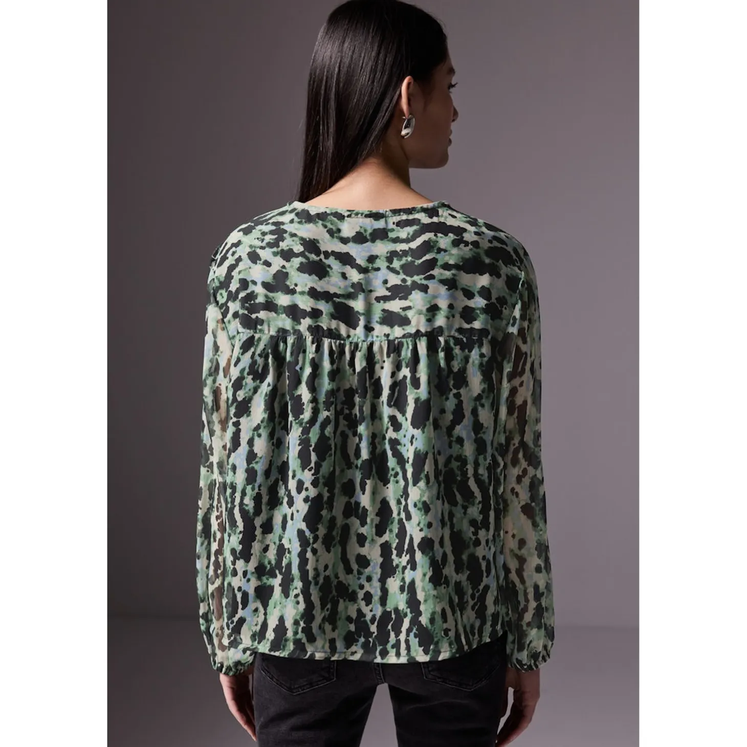 Chiffon tunic blouse w string