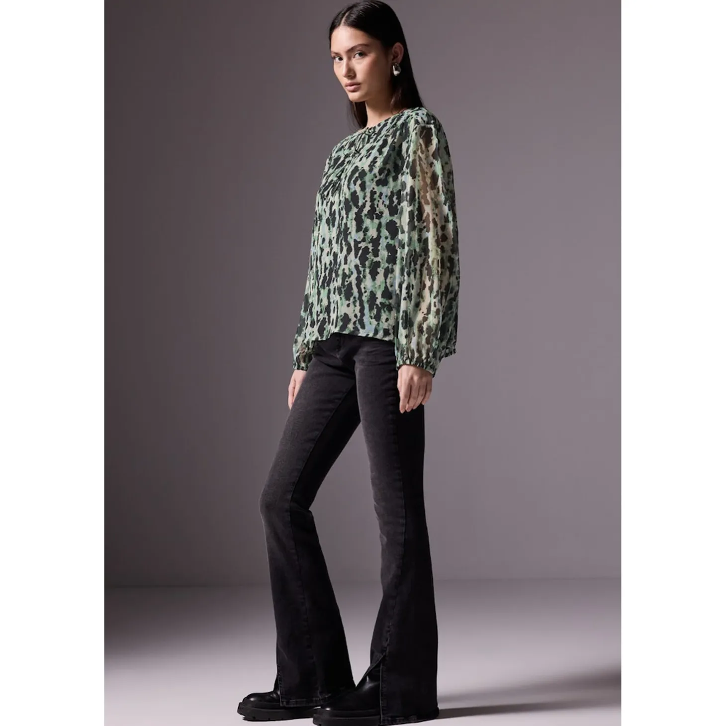 Chiffon tunic blouse w string