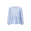 Cotton blouse with peplum Sust