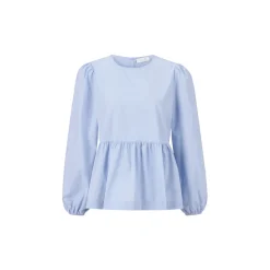 Cotton blouse with peplum Sust