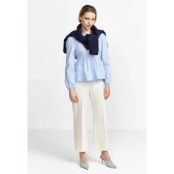 Cotton blouse with peplum Sust