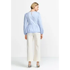 Cotton blouse with peplum Sust