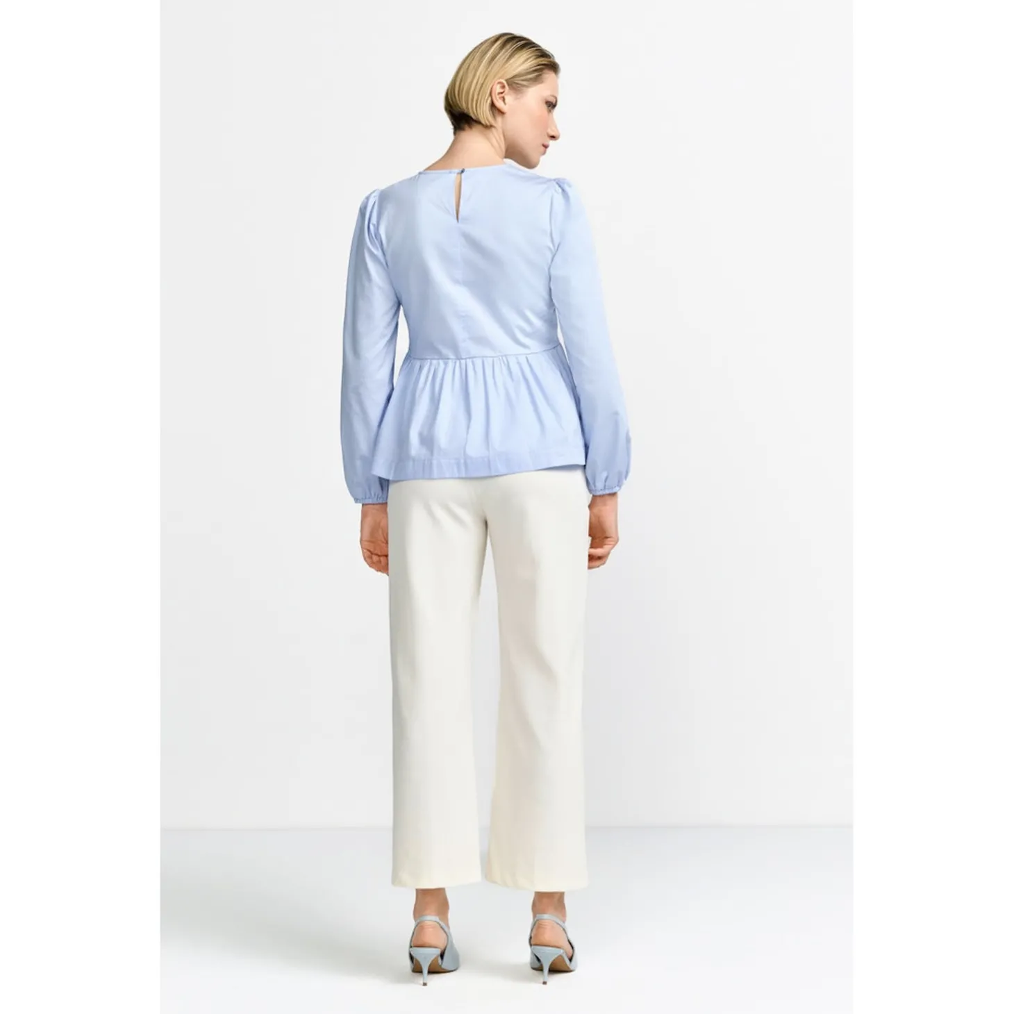 Cotton blouse with peplum Sust