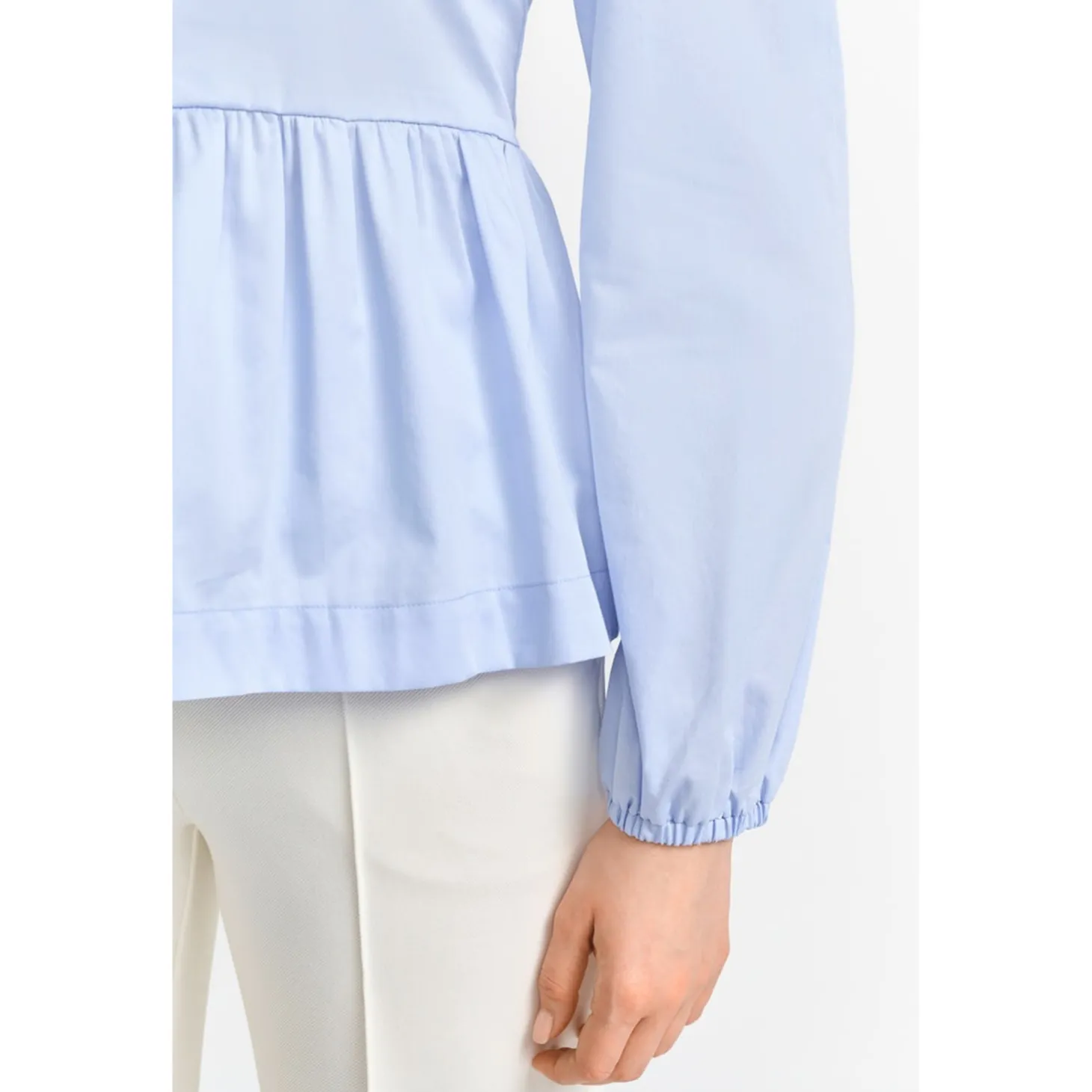 Cotton blouse with peplum Sust