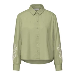 Cotton Shirtcollar blouse w em