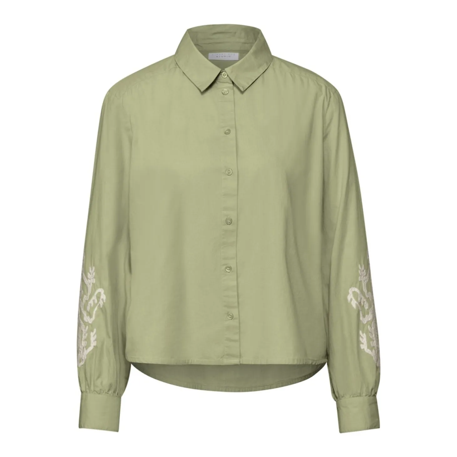 Cotton Shirtcollar blouse w em