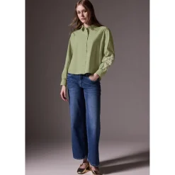 Cotton Shirtcollar blouse w em