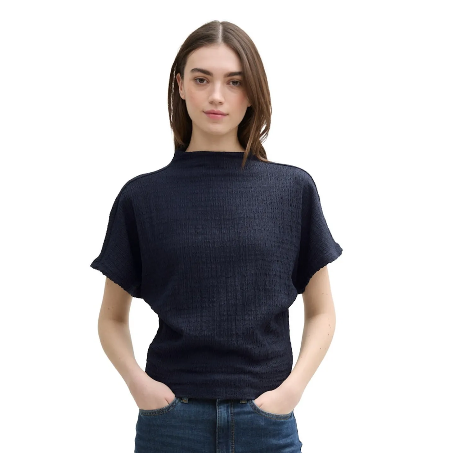 Crinkle batwing T-shirt