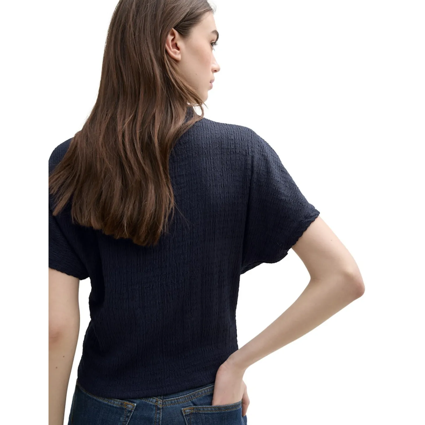 Crinkle batwing T-shirt