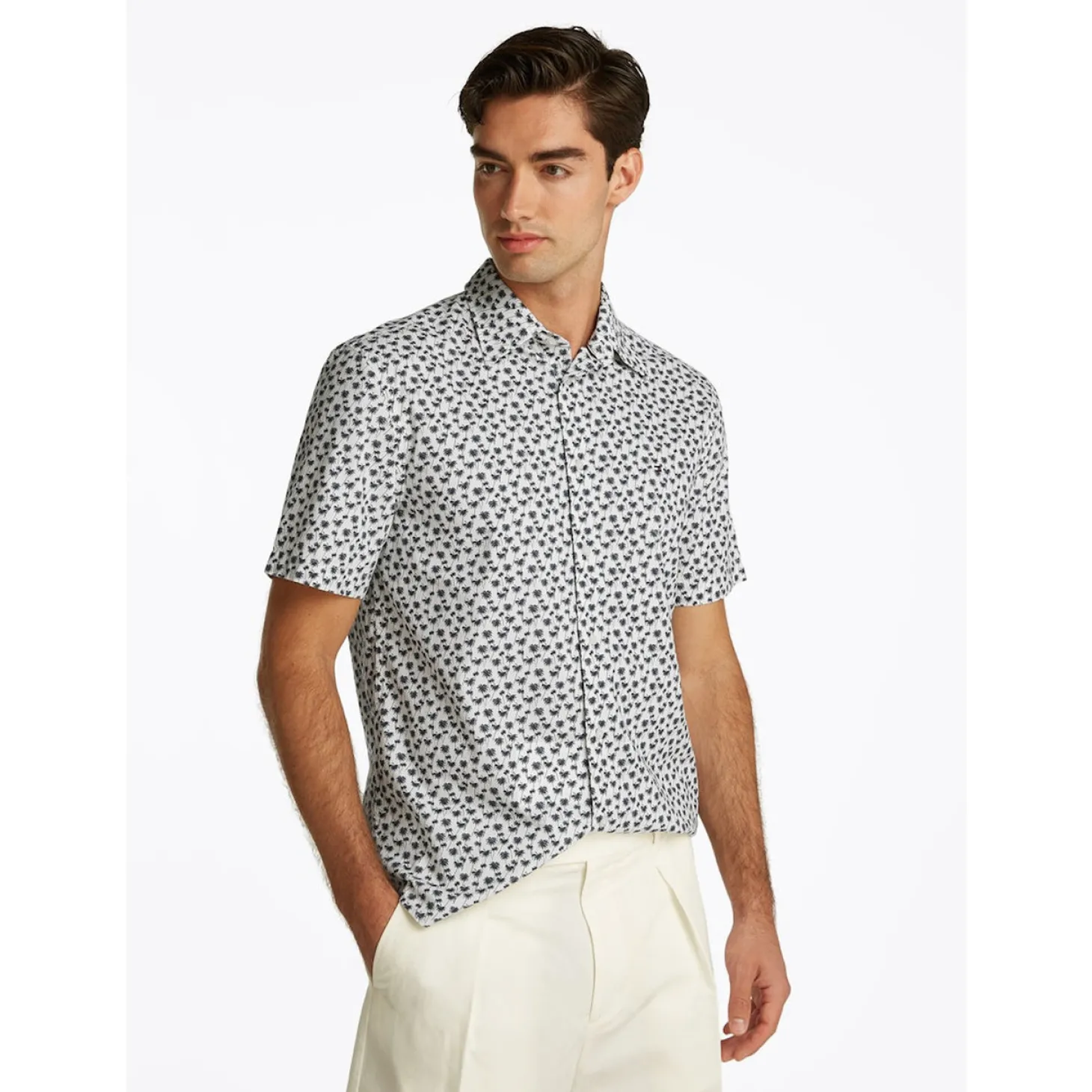 FLEX POPLIN PALM SS SF SHIRT