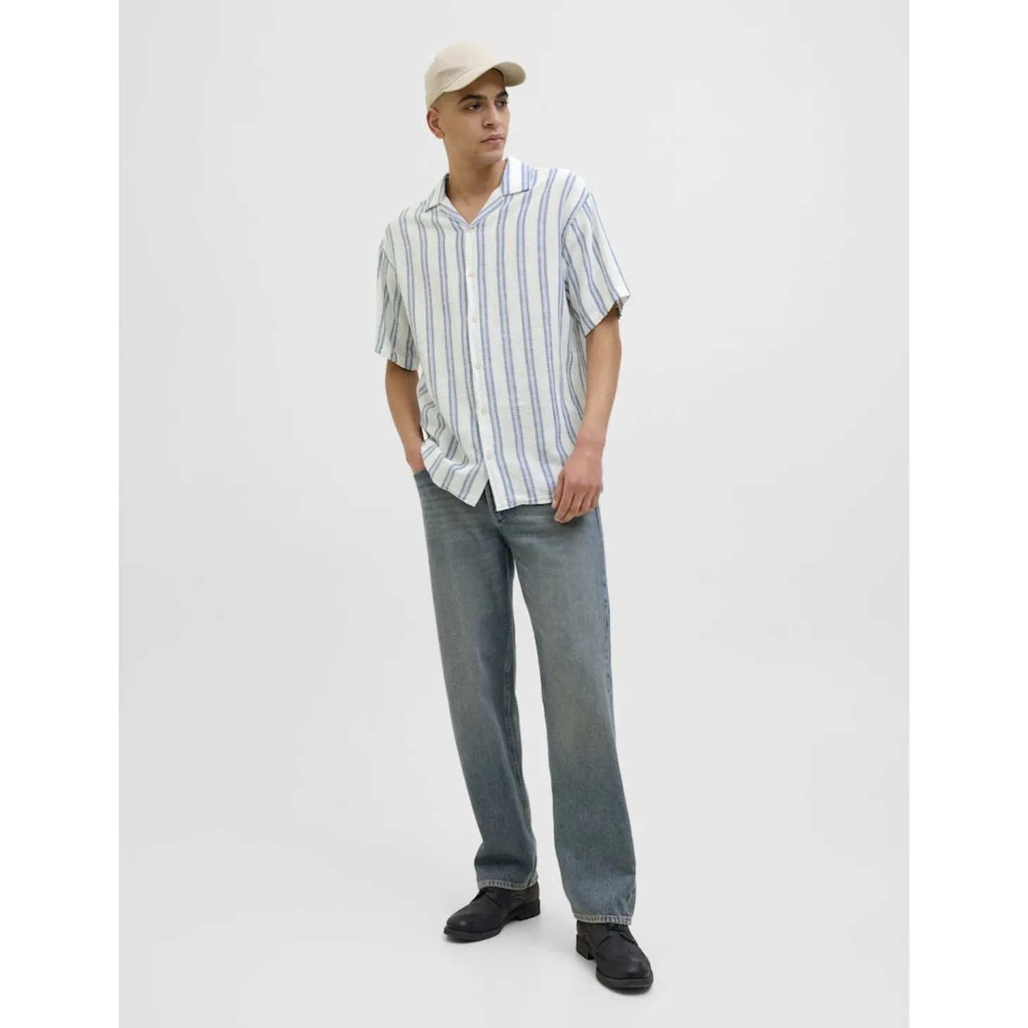 JJEENZO STRIPE RESORT SHIRT SS