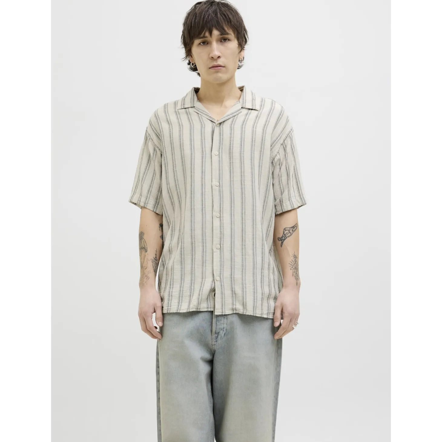 JJEENZO STRIPE RESORT SHIRT SS