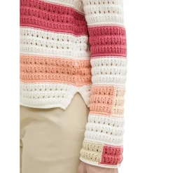 Knit open structure pullover