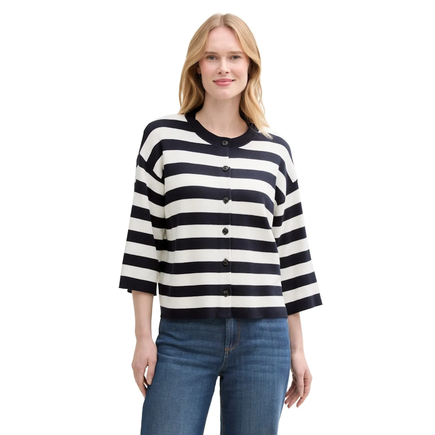 Knit striped cardigan