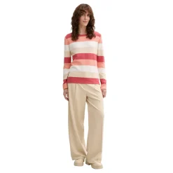 Knit structured striped