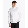 LINEN BLEND MAO COLLAR SHIRT