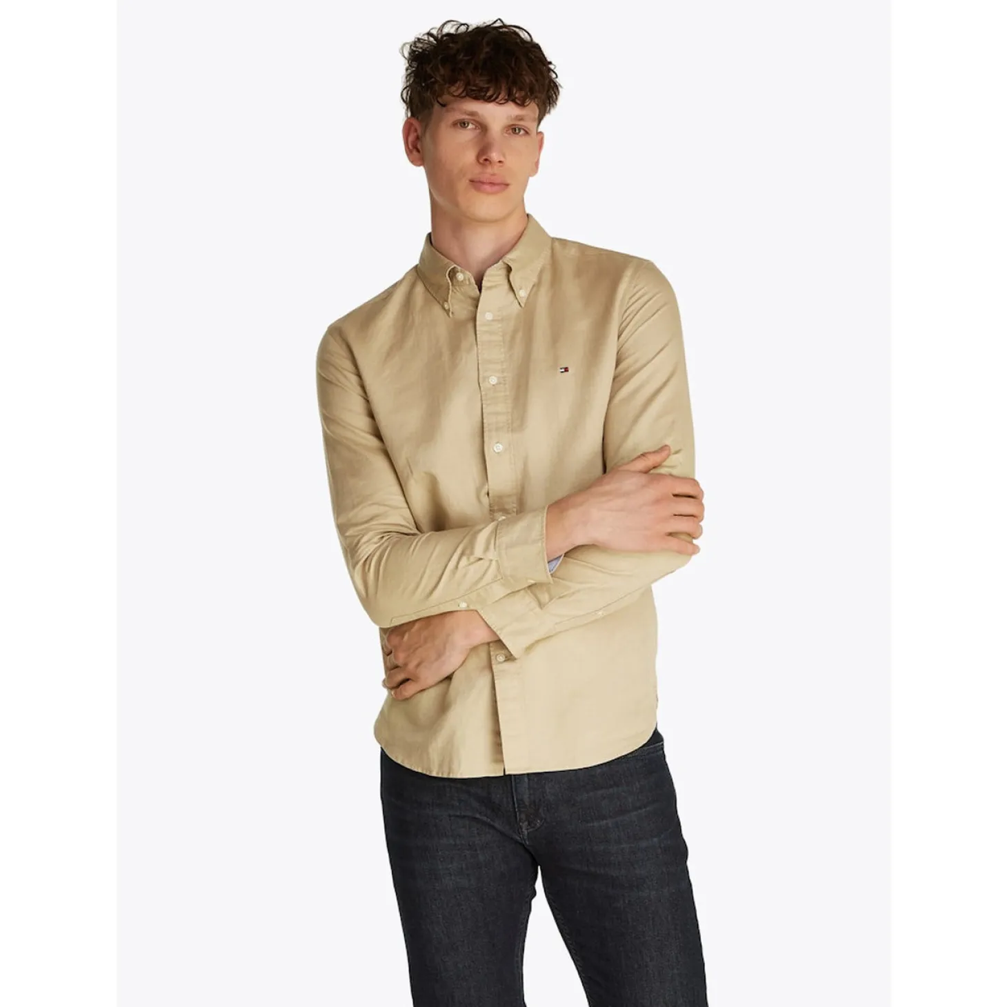 LINEN BLEND SOLID RF SHIRT