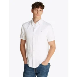 LINEN BLEND SOLID SS RF SHIRT