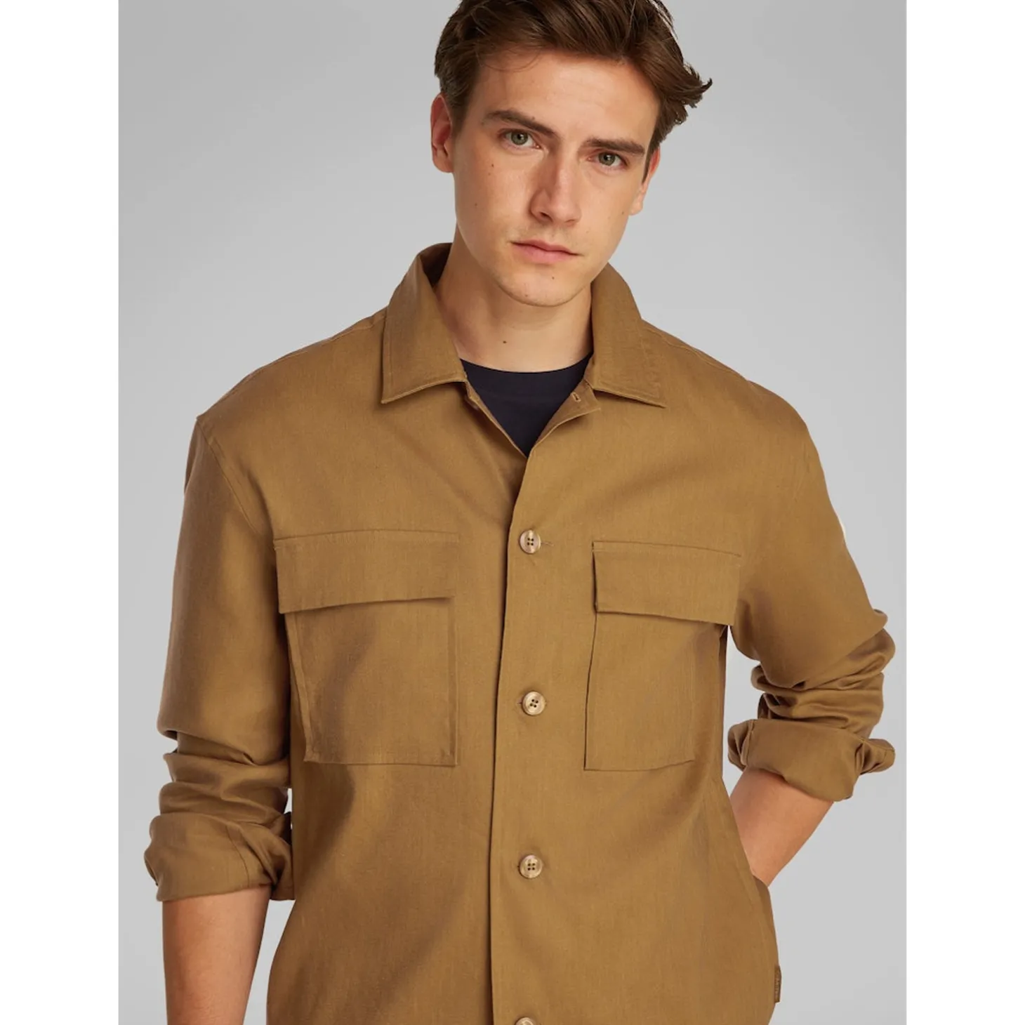 LINEN LYOCELL STRETCH OVERSHIR