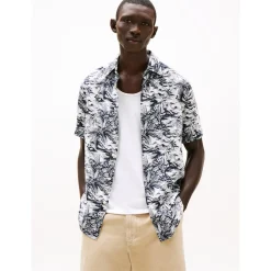 LINEN VACATION PRT SS RF SHIRT