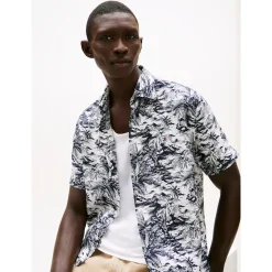LINEN VACATION PRT SS RF SHIRT