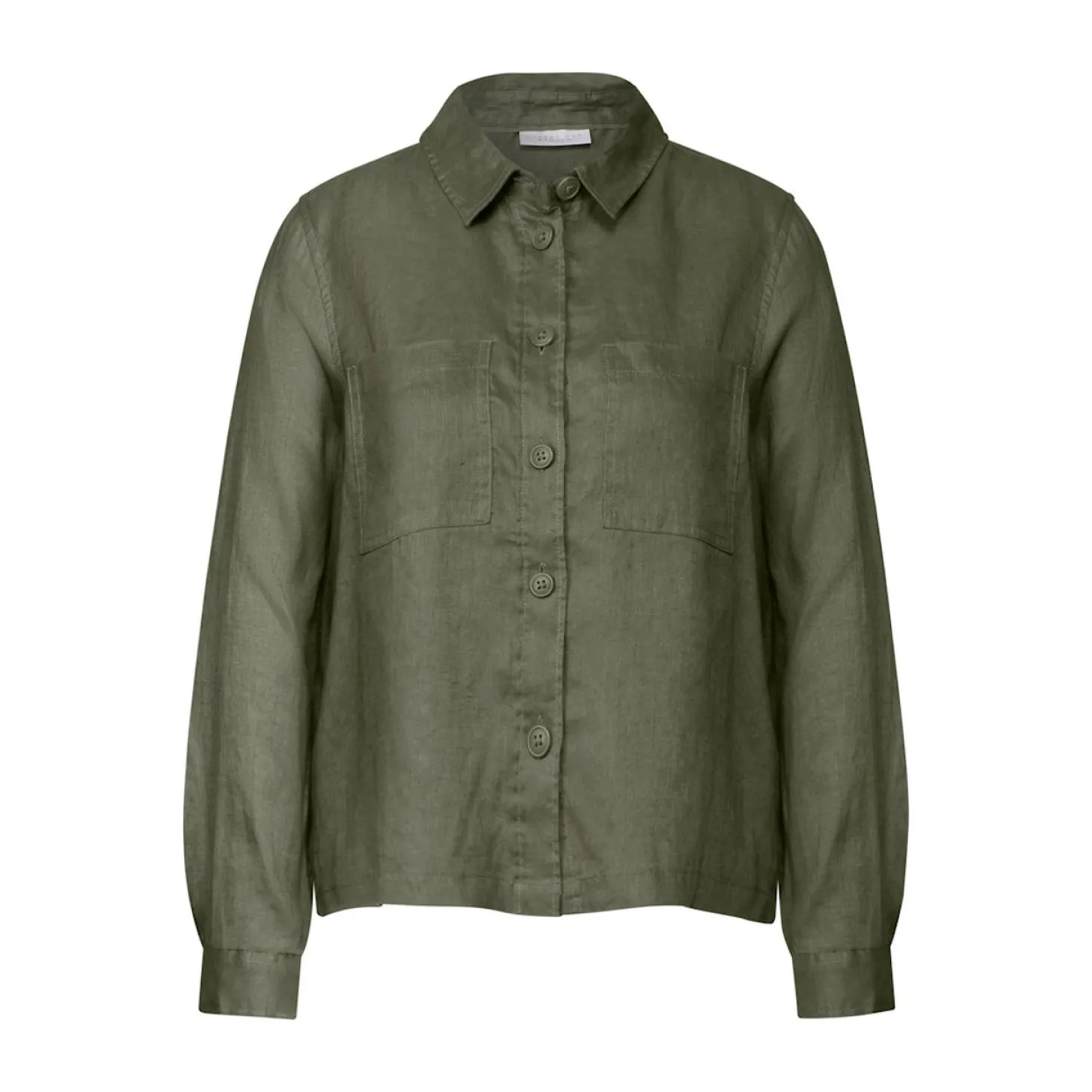 LS_Buttoned shirtcollar blouse