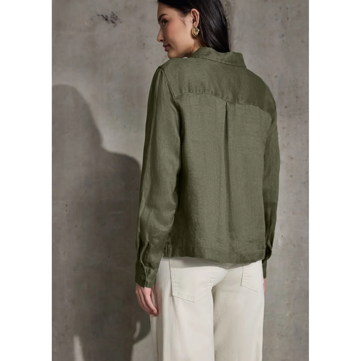 LS_Buttoned shirtcollar blouse