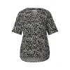 LTD QR Splitneck blouse w turn