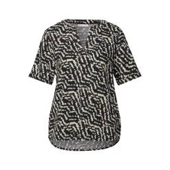 LTD QR Splitneck blouse w turn