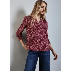 LTD QR Splitneck tunic blouse