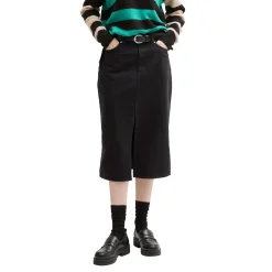 Midi denim skirt