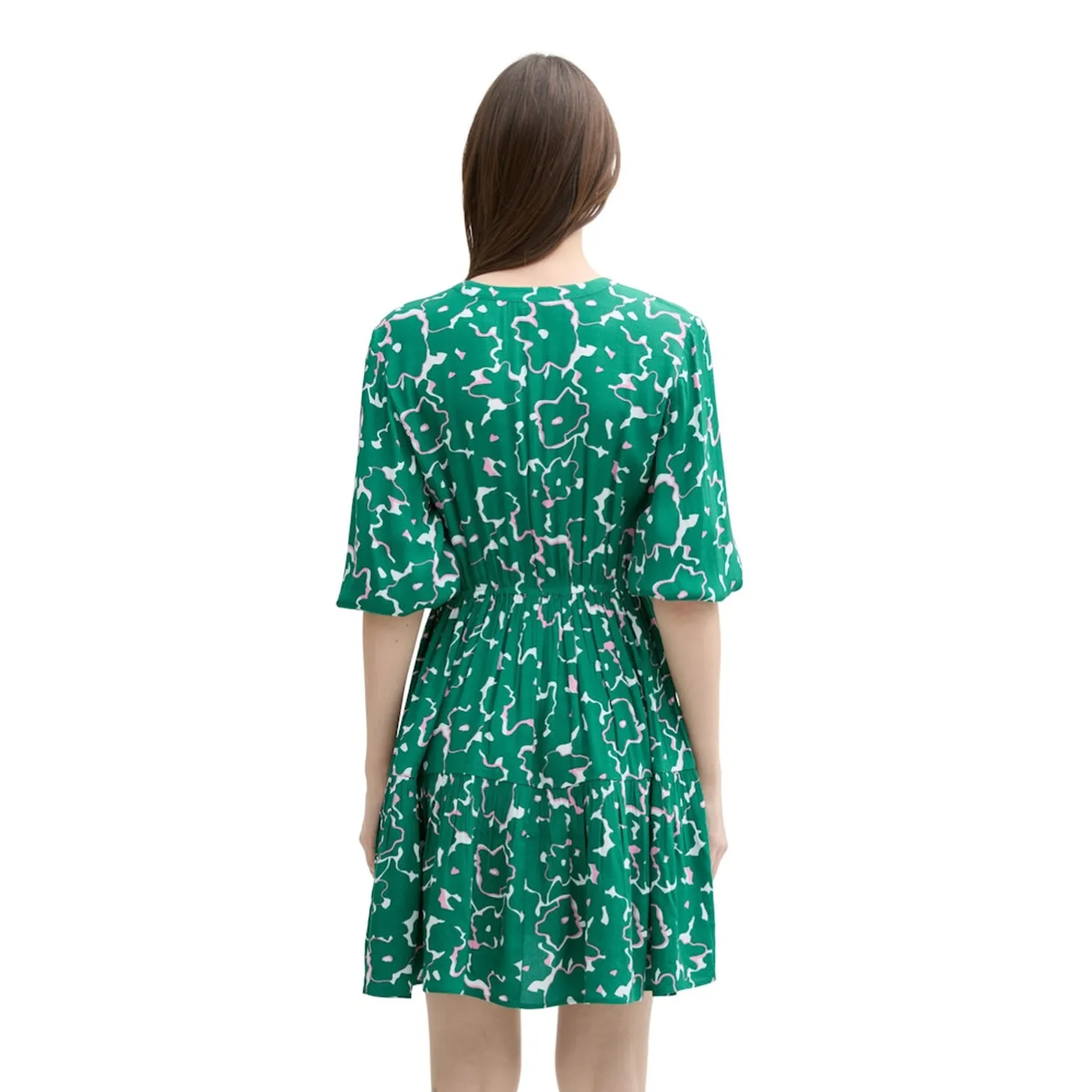 Mini dress with balloon sleeve
