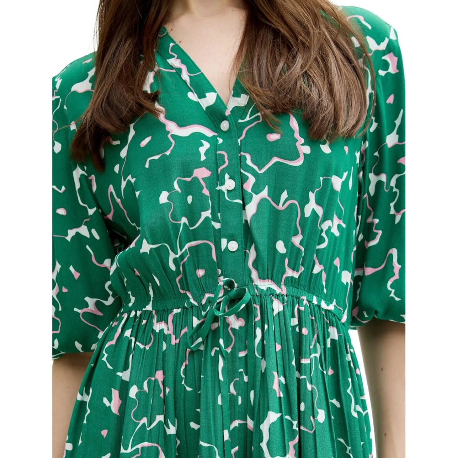 Mini dress with balloon sleeve