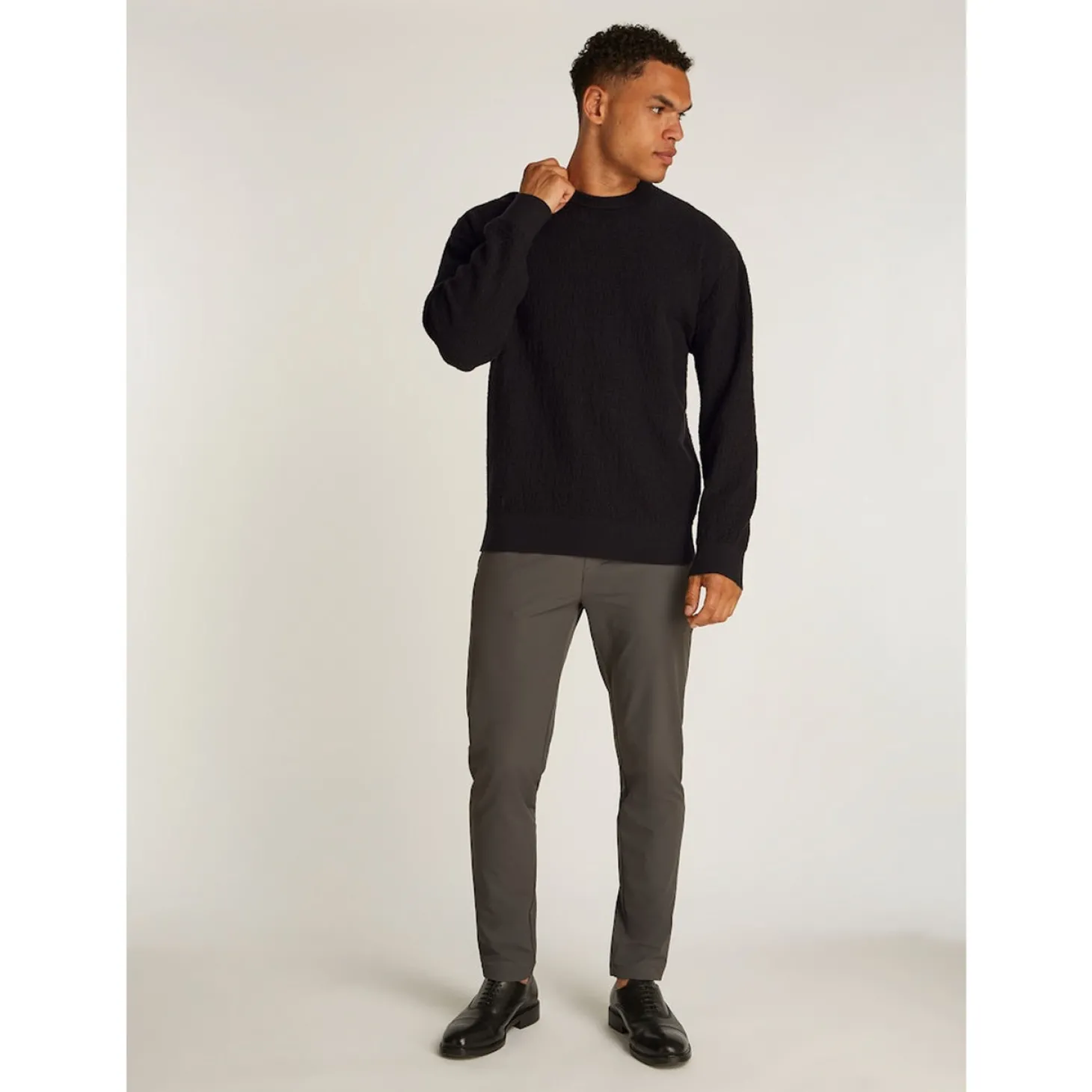 NATURAL TEXTURE JACQUARD SWEAT