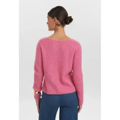 NURIETTE RIB V-NECK PULLOVER