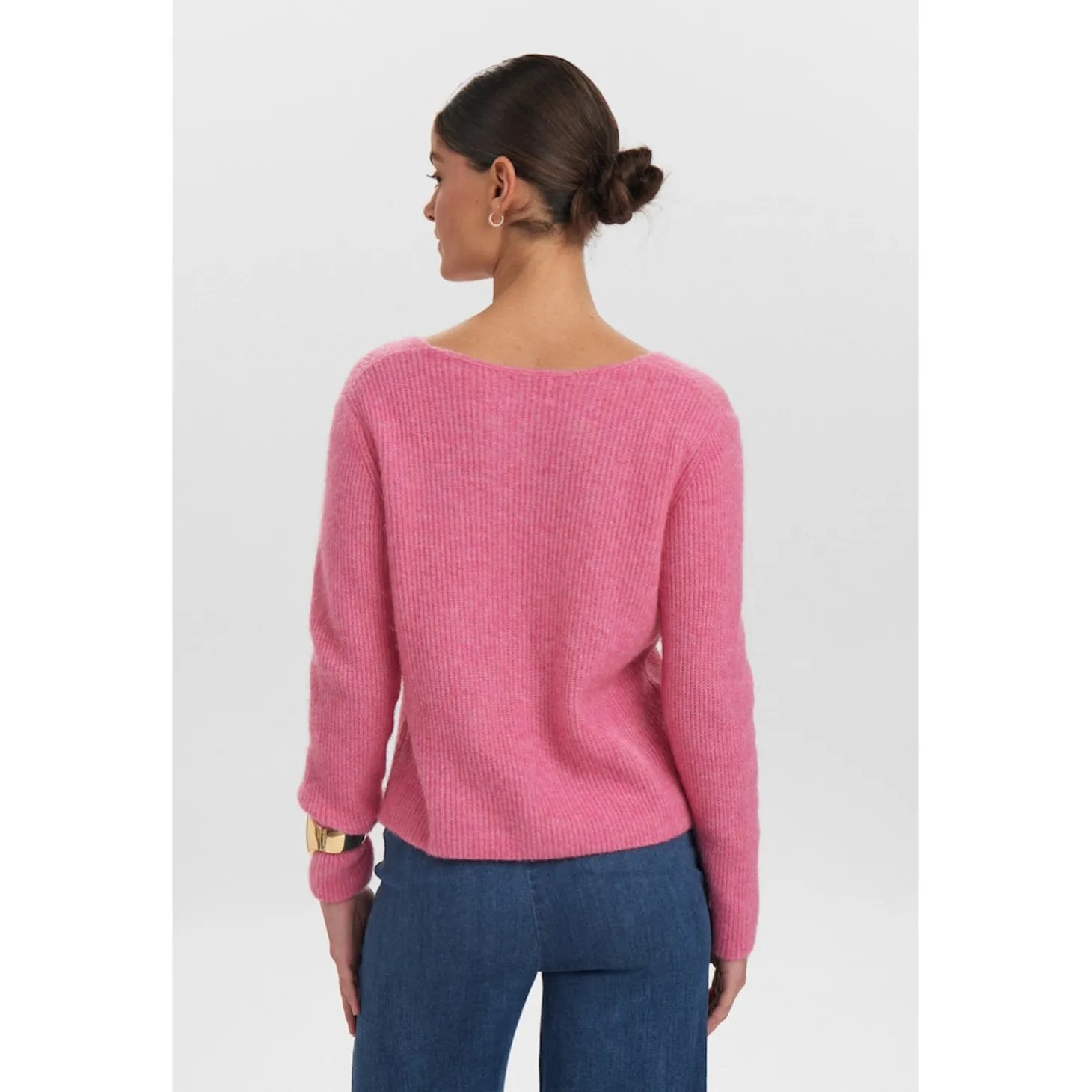 NURIETTE RIB V-NECK PULLOVER
